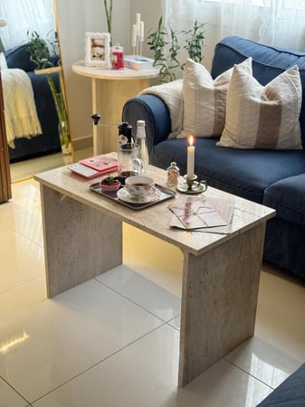 طاولة رخام ترفنتينو 40*80