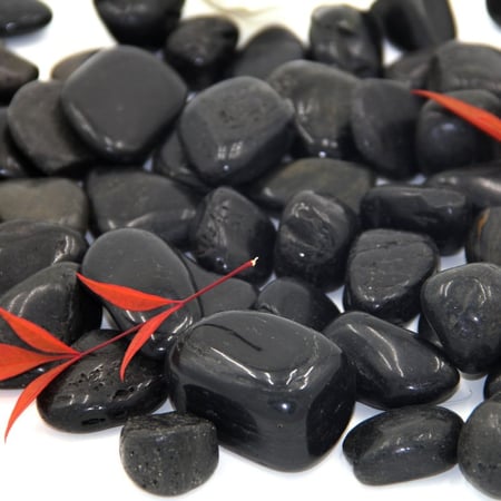 حجر زينة اسود لمعة