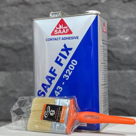 غراء تثبيت البحص وحجر الزينة مع فرشاة