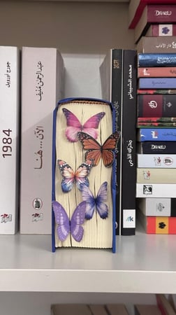 فاصل فراشة ملونة