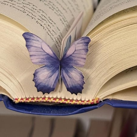 فاصل فراشة زرقاء