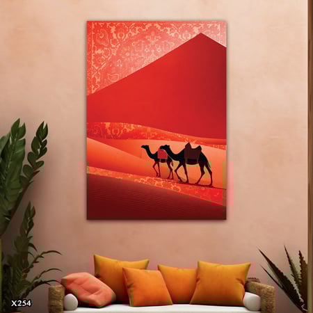 لوحة كانفس بالرسم التجريدي