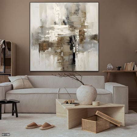 لوحة كانفس مربعة رسم تجريدي