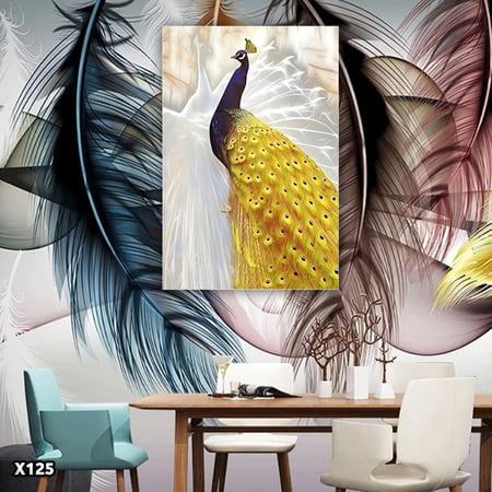 لوحة كانفس طاووس