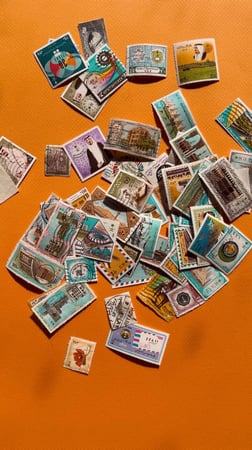 طوابع البريد السعودي منذ عام 1966م اصلية