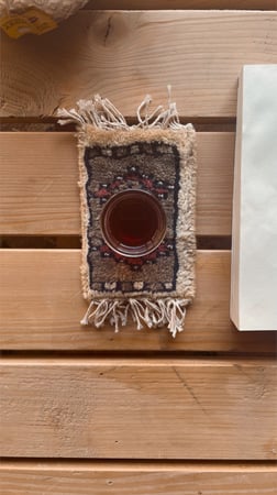 كوستر مزخرف صناعة يدويه .