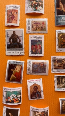 مجموعة الطوابع البريدية العالمية اصلية منذ عام 1900م .