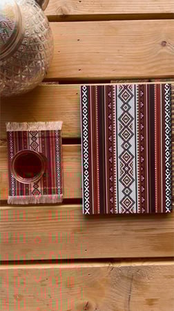 كوستر سجاد سدو سعودي مزخرف.