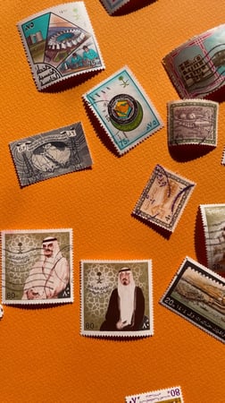 طوابع البريد السعودي منذ عام 1966م اصلية