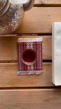 كوستر سجاد سدو سعودي مزخرف.