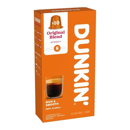 دانكن | كبسولات مزيج قهوة نسبريسو الأصلي | 10 كبسولات | 52 جرام