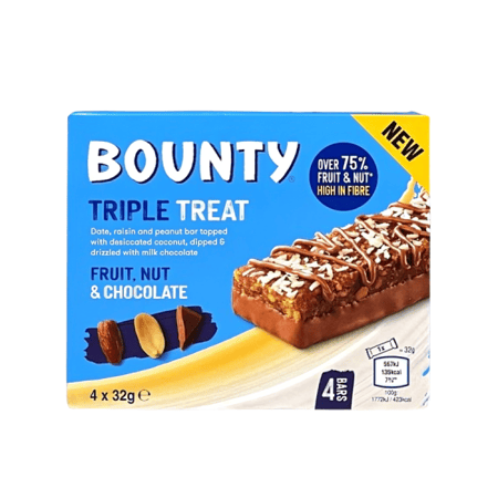 باونتي | بار بطعم فواكه ومكسرات وشوكولاته | 4 قطع | 32 جرام
