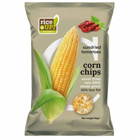 رايس أب | رقائق الذرة بالطماطم المجففة | 60 جرام