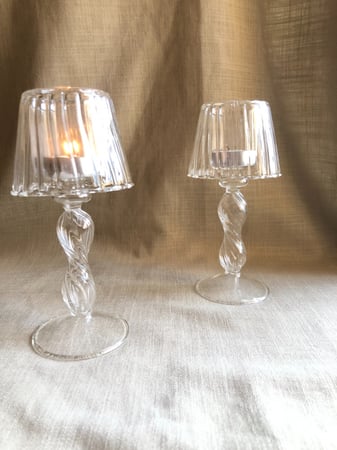Crystal glass light candle