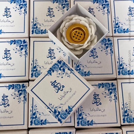 بوكس مبخرة بثيم ورد أزرق