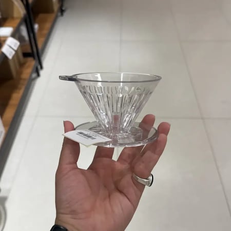 قمع تقطير كريستالي V60   مقاس 01