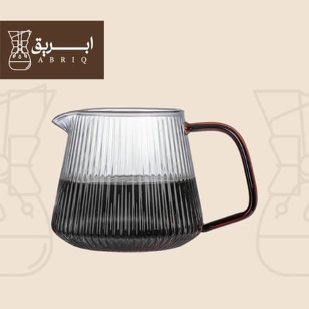 ابريق سيرفر  V60 زجاج مخطط فاخر