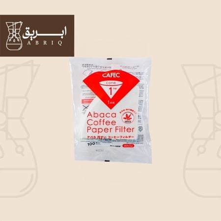 فلتر قهوة كافيك Abaca V60 مقاس 01  100 ورقة