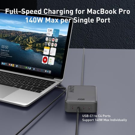 منصة شحن JODA PEAK بقوة 240 واط اربع منافذ تايب سي