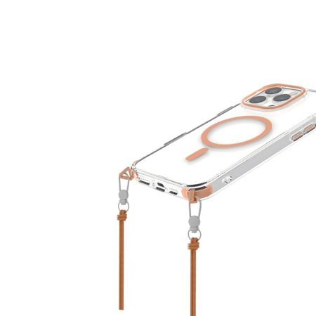 جراب ايفون 16 برو ماغ سيف لون برتقالي من ليفلو