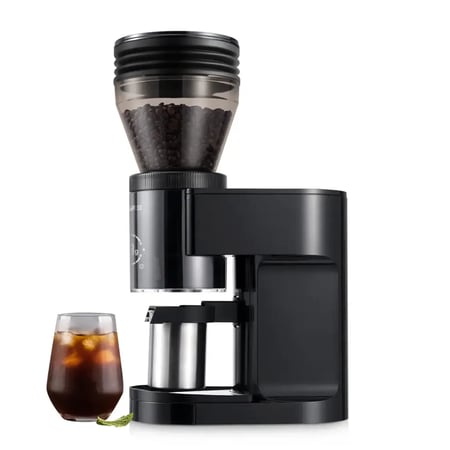 مطحنة LePresso Grindeur المخروطية ذات التحكم الرقمي في الوزن - أسود