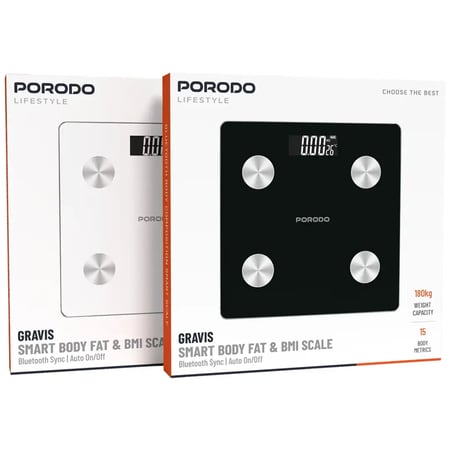ميزان الجسم الذكي بورودو لايف ستايل جرافيز لقياس الدهون و BMI اسود