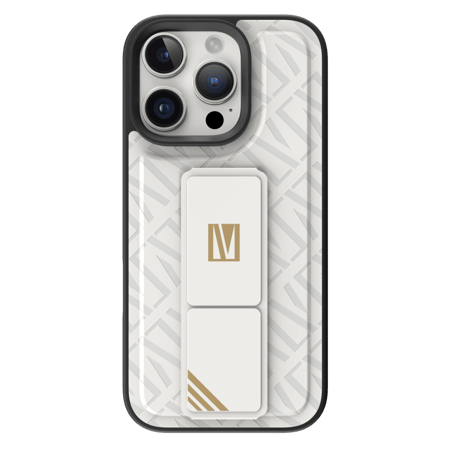 كفر مورفيكس مع حامل لموبايل ايفون 16 برو لون ابيض من ليفلو