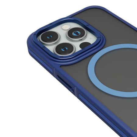 جراب جوال ايفون 15 برو سيليكون أزرق ليفيلو