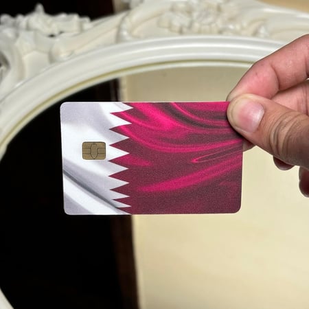 ستيكر بطاقة بنك قطر