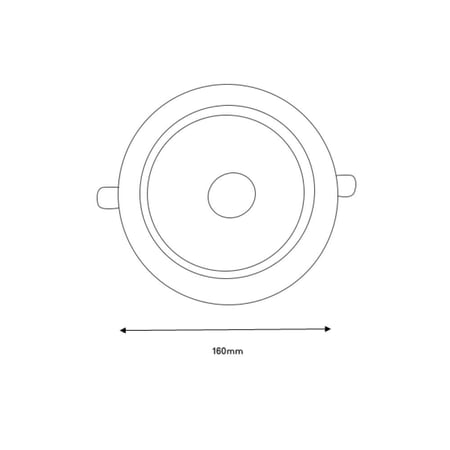 HYLUMEN -DLS160V -Material: Iron+PC Color: White+White Ф160