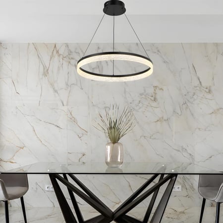 LED chandelier-821 BK-LED ثريا كريستال رينج الأسود