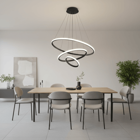LED chandelier-246A BK-LED ثريا جلاكسي رينج الأسود