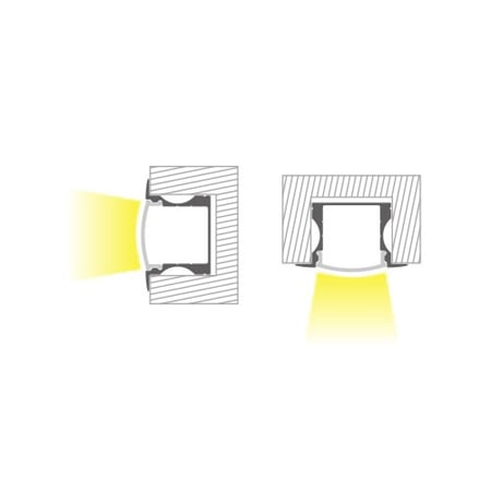 بروفايل المنيوم XT-263  - دفن  - مجرى شريط الليد