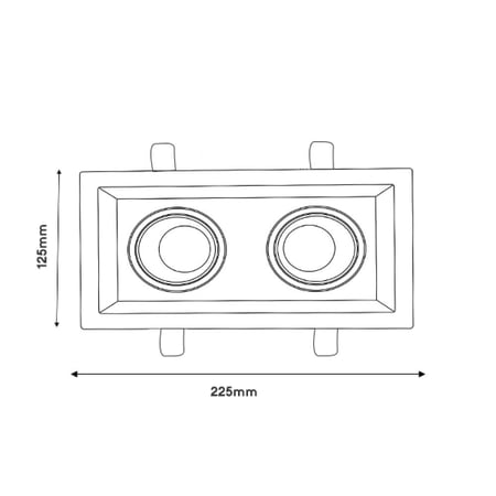 HYLUMEN -DLS222S -Material: Iron+PC  Color: White+White