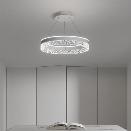 LED chandelier-821 WH-LED ثريا كريستال رينج الابيض