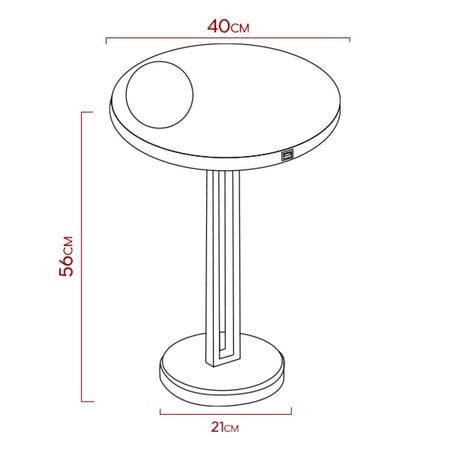 544 (USB+Wireless Charging）إنارة الطاولة بشاحن لاسلكي