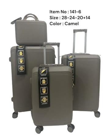 طقم شنط سفر فايبر 4 قطع 28-24-20+14 موديل 141