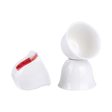 طقم فناجيل قهوة ساده بورسلان