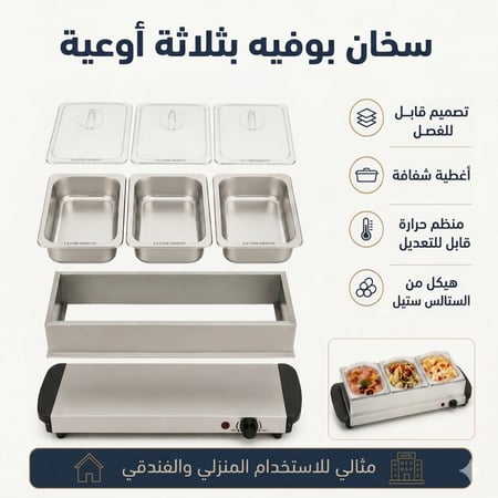 سخان البوفيهات الكهربائي من فولتيكا بضمان سنتين