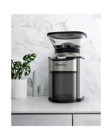مطحنة قهوة احترافية Sboly – 19 إعداد طحن | شفرات مخروطية ستانلس ستيل