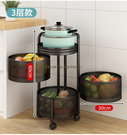 الرفوف الدوارة 360° 3 دور