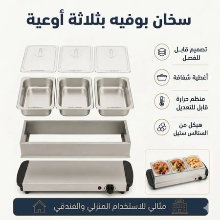 سخان البوفيهات الكهربائي من فولتيكا بضمان سنتين