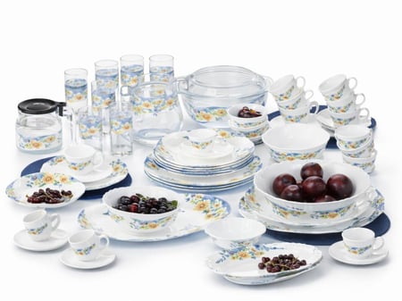 طقم أوركبال فرنسي من شركة Luminarc – 72 قطعة – FLORINE (فلورين)