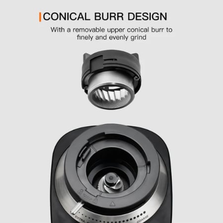 مطحنة قهوة احترافية Sboly – 19 إعداد طحن | شفرات مخروطية ستانلس ستيل