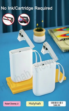 طابعة لاسلكية حرارية محمولة تعمل عبر بلوتوث الجوال