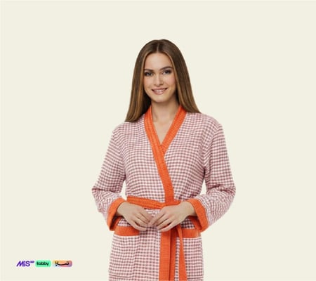روب حمام وافل لارج برتقالي