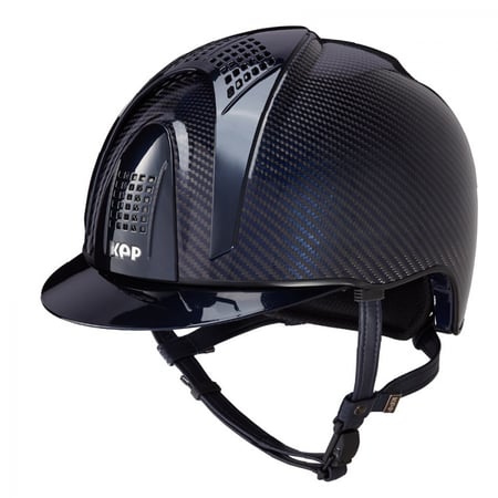 CARBON HELMET E-LIGHT SHINE BLUE / 3 METAL BLUE INSERTS