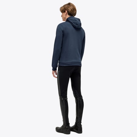 (COTTON ZIP HOODIE (BLUE