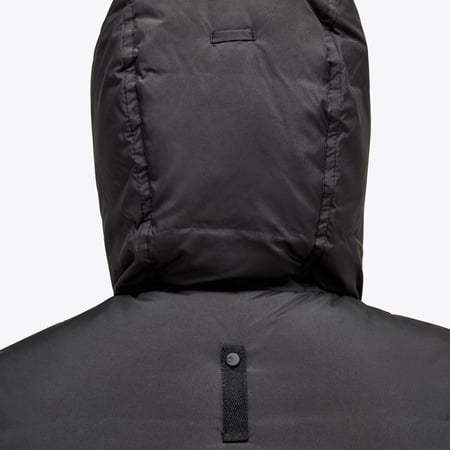 Geo Cut Nylon Hooded Puffer Vest