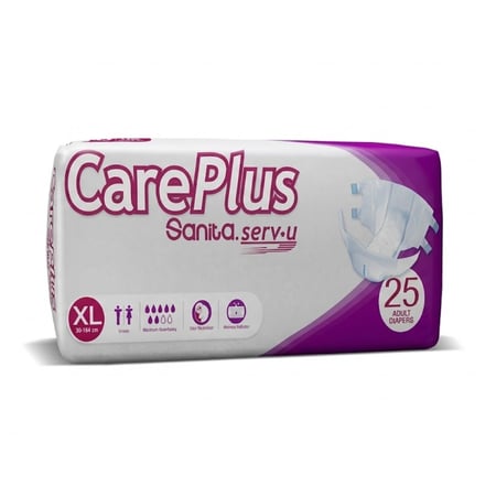 حفائض كبار السن سانيتا كير بلس مقاس XL كبير جدا 25 قطعة